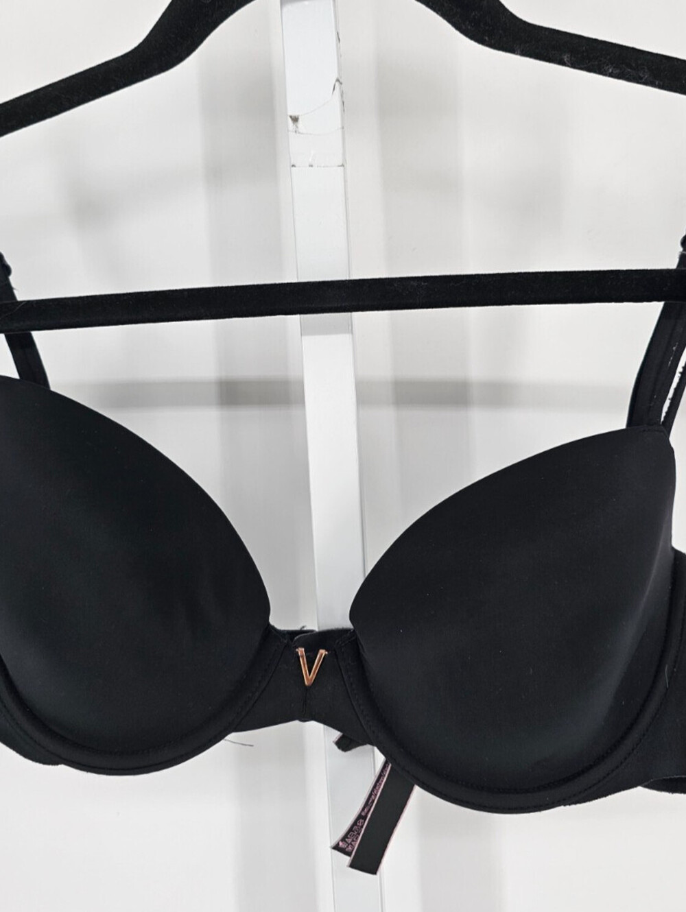 Victorias Secret Womens Sz 36C Lined Demi T Shirt Bra Solid Black